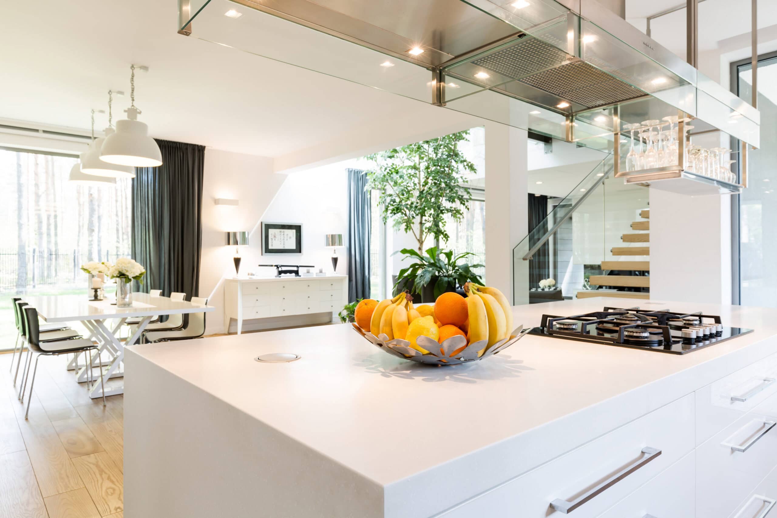 Bright Newport Beach kitchen featuring modern design and open living space.